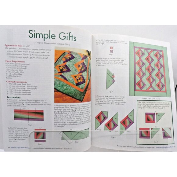 Quilting Favorite Gifts Quilts in A Hurry #4223 ©2004 Amer. School of Needlework - Picture 4 of 6